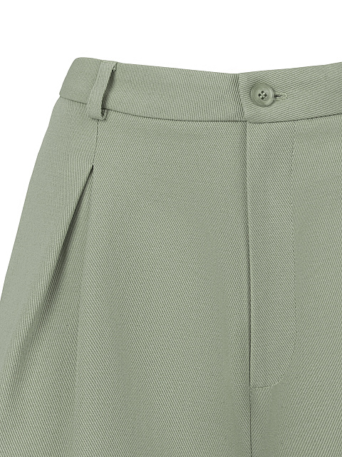 Зеленые шорты на высокой талии из джинсовой ткани, 3