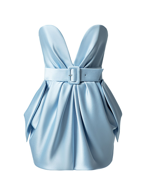 Голубое платье-мини, 1