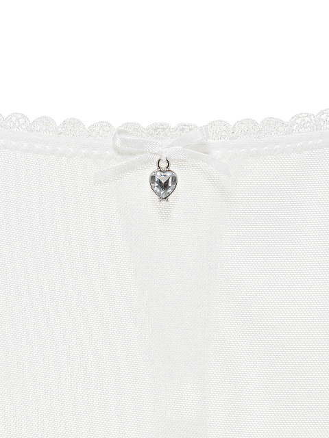 Белый комплект нижнего белья из сетки, 4