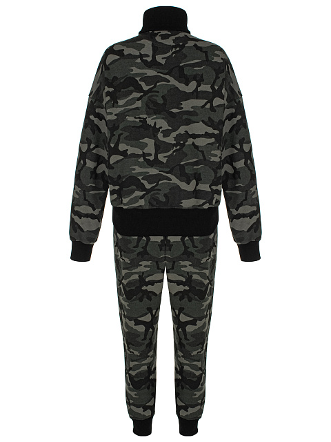 Мужской спортивный костюм черного цвета с камуфляжным принтом, 2 Мужской спортивный костюм черного цвета с камуфляжным принтом, 2