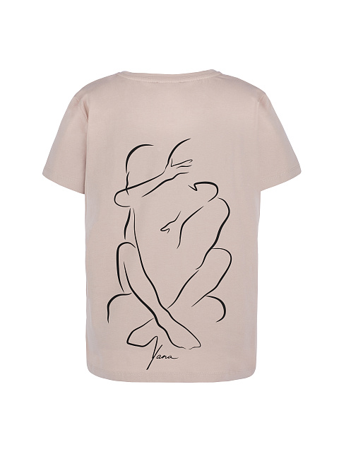 Хлопковая розовая футболка с принтом №9 на спине, 1