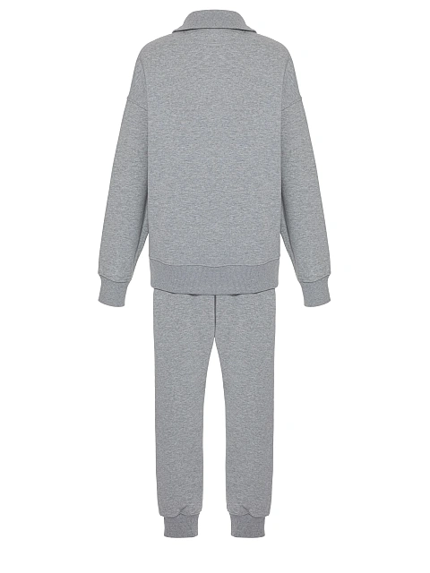 Мужской серый спортивный костюм с вышивкой, 2 Мужской серый спортивный костюм с вышивкой, 2
