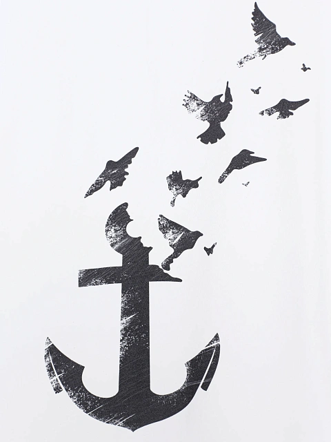 Мужская белая футболка из хлопка с принтом на спине, 3 Мужская белая футболка из хлопка с принтом на спине, 3