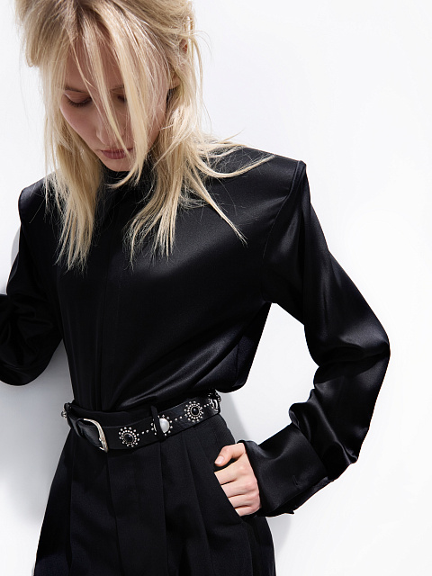 Черные брюки из костюмной ткани, 5