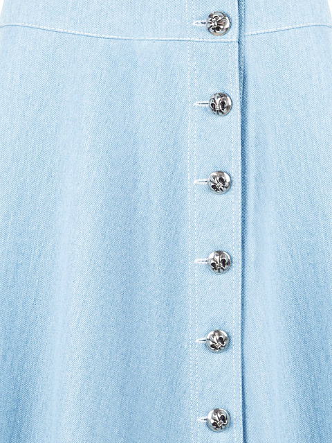 Голубая джинсовая юбка-миди, 3 Голубая джинсовая юбка-миди, 3