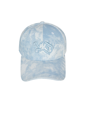 Светло-голубая tie-dye кепка с вышивкой в тон, 2