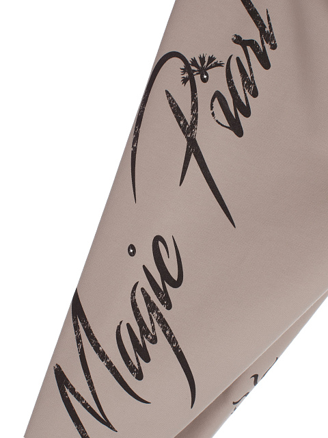 Серо-бежевый костюм с принтом на рукавах, 4