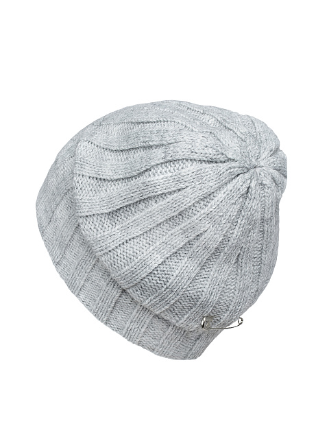 Светло-серая шапка-бини, 2