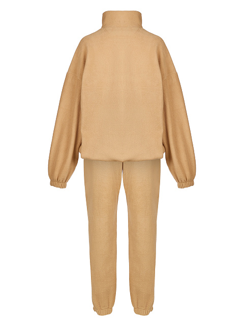 Бежевый флисовый костюм с вышивкой, 2