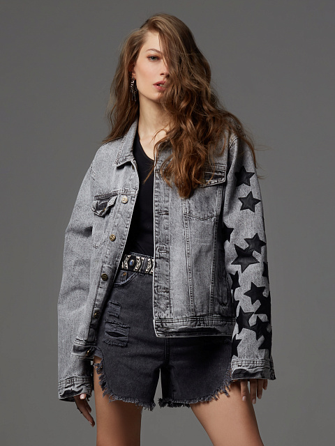 Темно-серые рваные шорты из денима, 8 Темно-серые рваные шорты из денима, 8