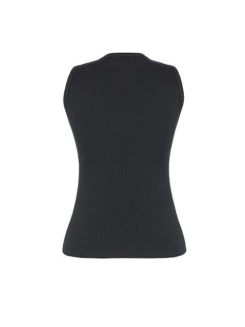 Черная майка с белым принтом «На одной волне», 2