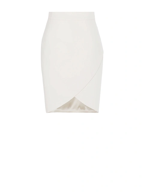 Белый костюм из хлопка с юбкой-мини, 3