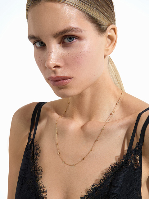 Колье из желтого золота с бесцветными топазами и бриллиантами круглой огранки, 2 Колье из желтого золота с бесцветными топазами и бриллиантами круглой огранки, 2