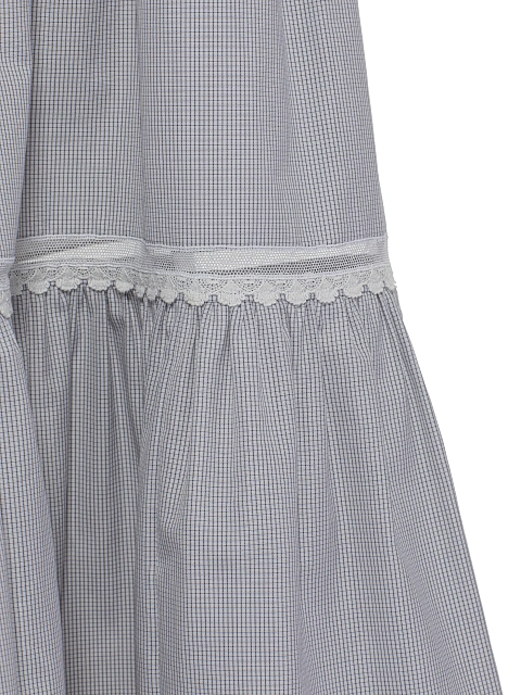 Серая юбка-миди из хлопка в клетку, 3 Серая юбка-миди из хлопка в клетку, 3