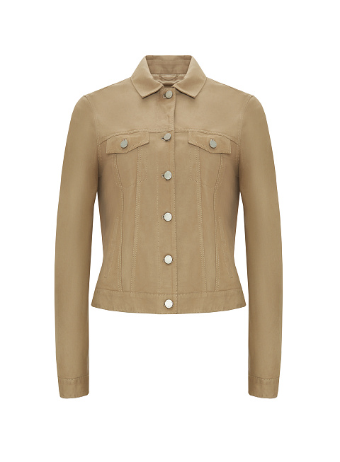 Бежевая замшевая куртка, 1 Бежевая замшевая куртка, 1