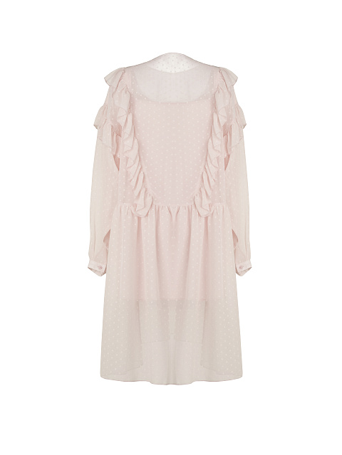 Розовое платье из шифона с рюшами, 2 Розовое платье из шифона с рюшами, 2