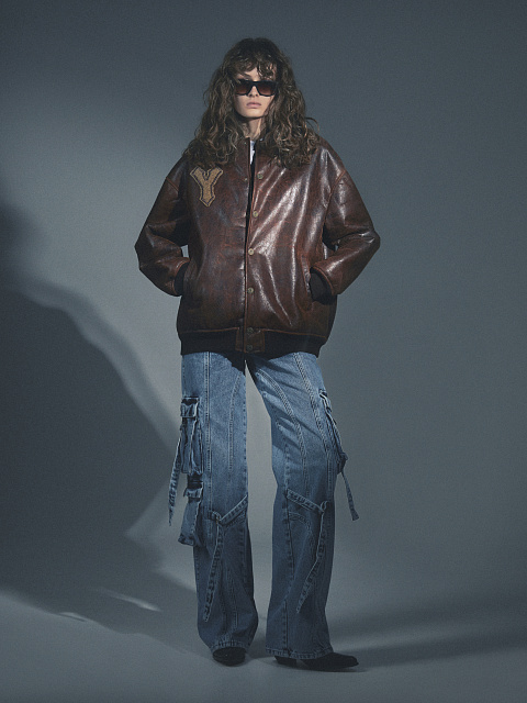 Синие джинсы-карго с ремнями, 8 Синие джинсы-карго с ремнями, 8