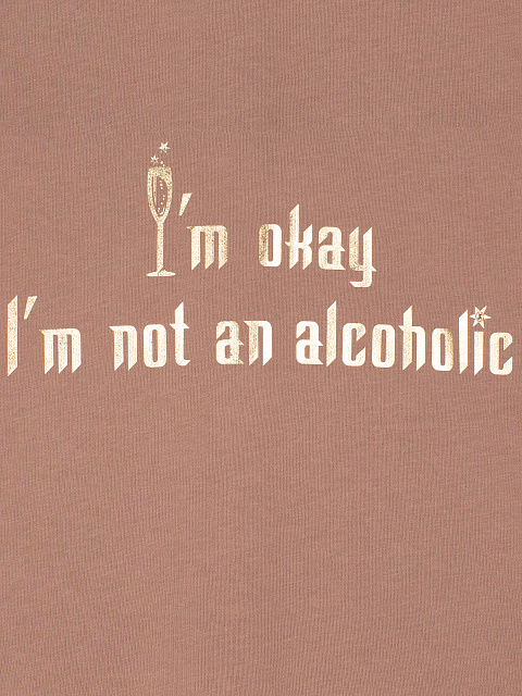 Коричневое худи с золотым принтом, 3 Коричневое худи с золотым принтом, 3