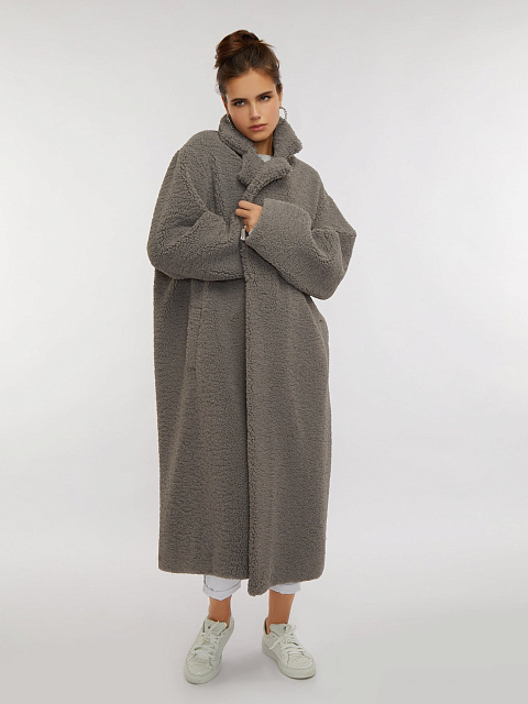 Серая шуба из эко-меха, 6