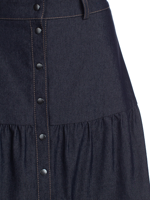 Темно-синий костюм из джинсовой ткани, 4