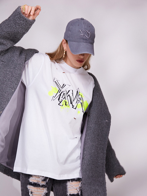 Белая хлопковая футболка Yana, 5 Белая хлопковая футболка Yana, 5