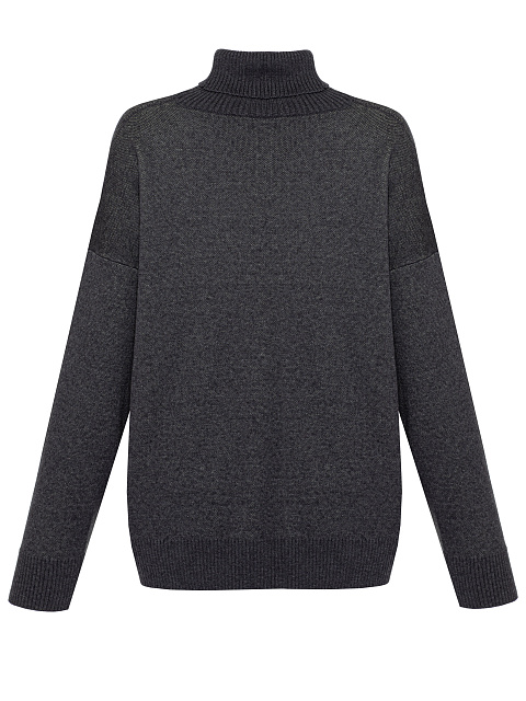 Темно-серый оверсайз свитер "Да, но нет", 3