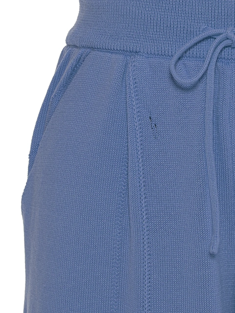 Сиреневый вязаный комплект из кардигана, топа и брюк, 7