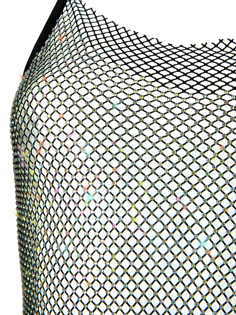 Черное платье из сетки в стразах, 3