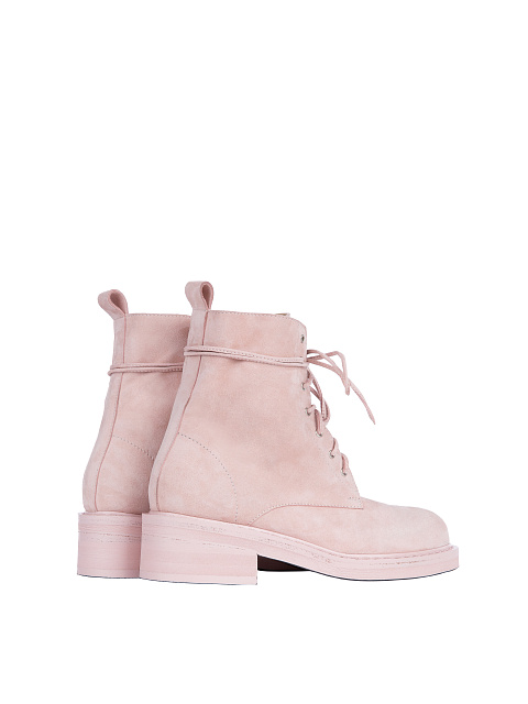 Розовые ботинки из замши, 3