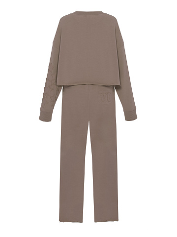 Коричневый хлопковый костюм со звездами, 2