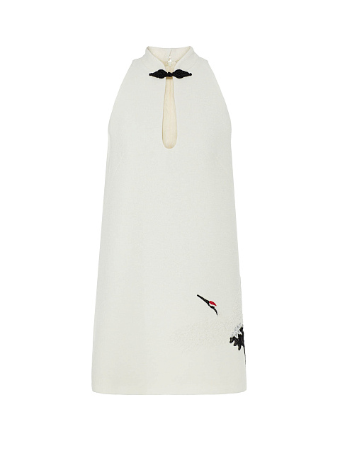 Платье-мини с вышивкой из кружева, 1