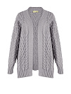 Светло-серый кардиган с косами