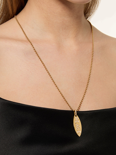 Колье с кулоном “Peace” из желтого золота, 2 Колье с кулоном “Peace” из желтого золота, 2