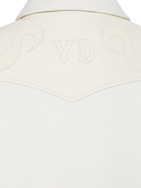 Белая куртка из кашемира с подкладом из меха свакара, 5 Белая куртка из кашемира с подкладом из меха свакара, 5