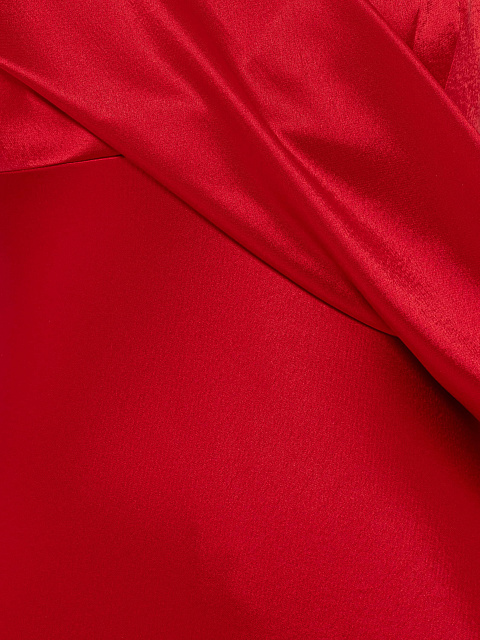 Красное платье-макси из шелка, 5