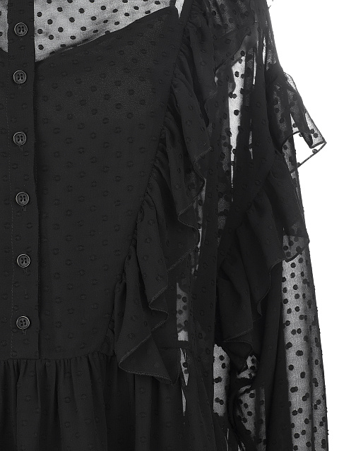 Черное платье из шифона с рюшами, 3 Черное платье из шифона с рюшами, 3