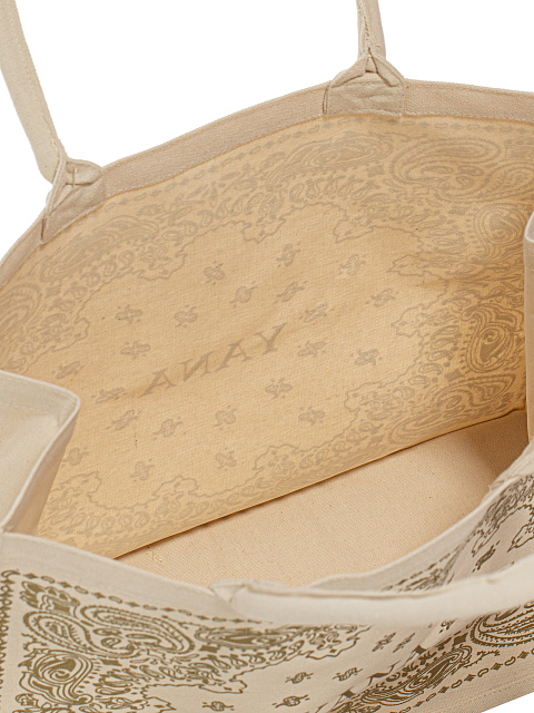 Сумка-шоппер из канваса с золотым узором пэйсли, 4