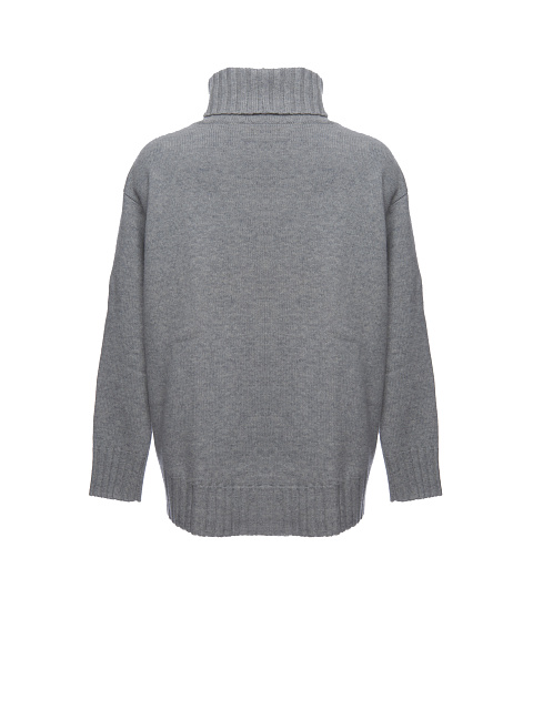 Серый кашемировый свитер с воротом, 2