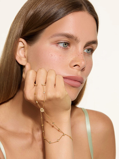 Слейв-браслет из желтого золота с желтыми бриллиантами, 2 Слейв-браслет из желтого золота с желтыми бриллиантами, 2