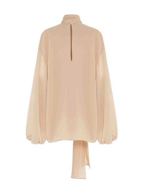 Бежевая блуза из шифона, 5
