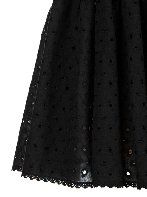 Черное хлопковое платье-мини, 4