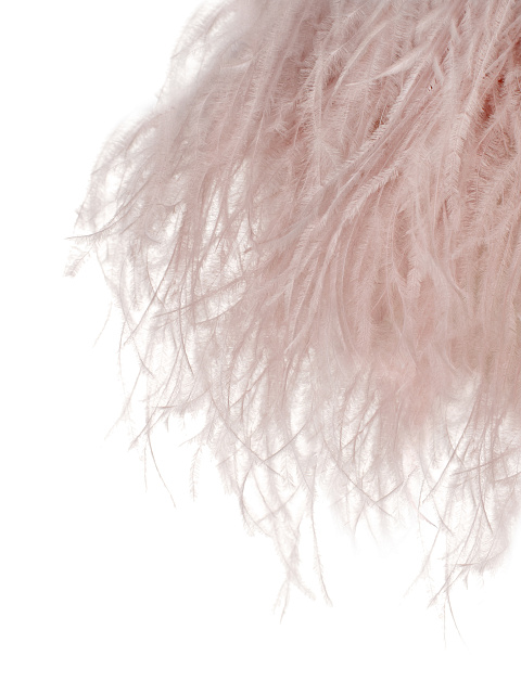 Розовый топ-бра с боа, 5