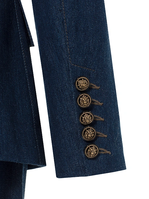 Синий костюм-двойка из денима, 6