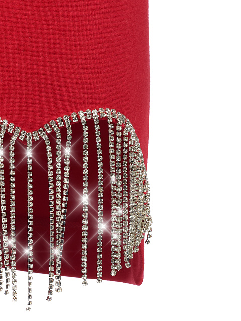 Красное платье-мини с бахромой в виде сердца, 3 Красное платье-мини с бахромой в виде сердца, 3