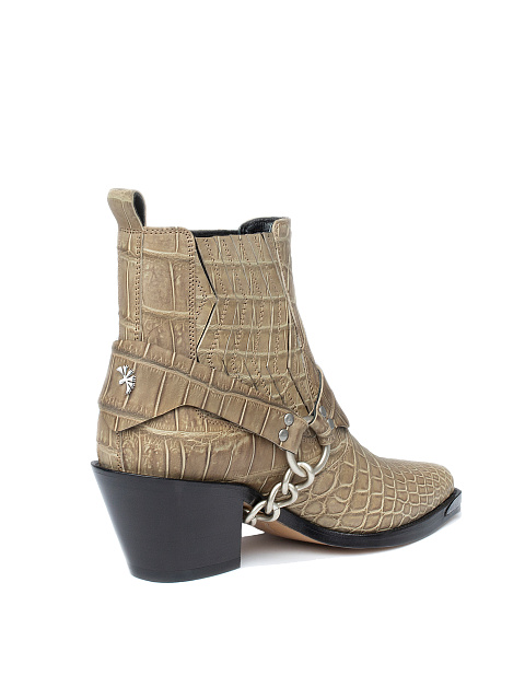 Бежевые казаки из кожи крокодила, 3 Бежевые казаки из кожи крокодила, 3