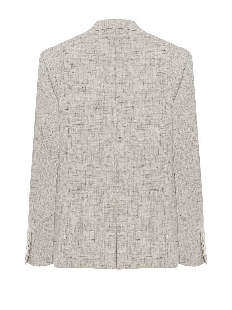 Серый меланжевый жакет из шерсти, 2