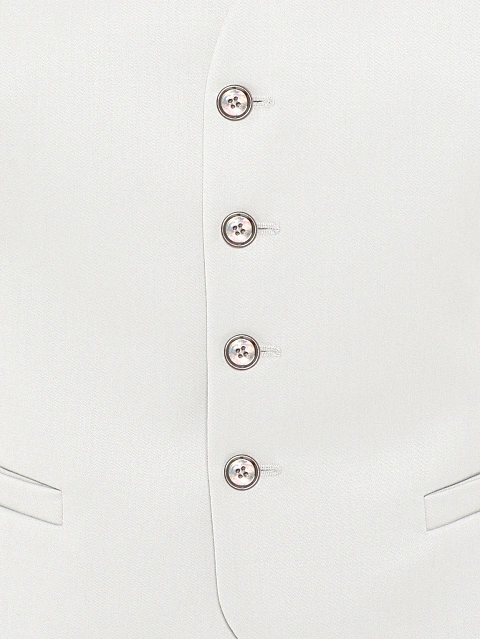 Белый костюм-тройка из шерсти, 7