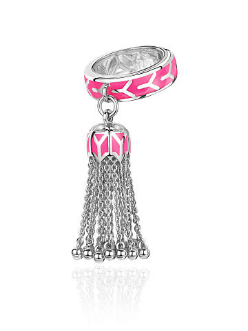 Кольцо-кисть из белого золота с эмалью Tutti Frutti Color, 1 Кольцо-кисть из белого золота с эмалью Tutti Frutti Color, 1