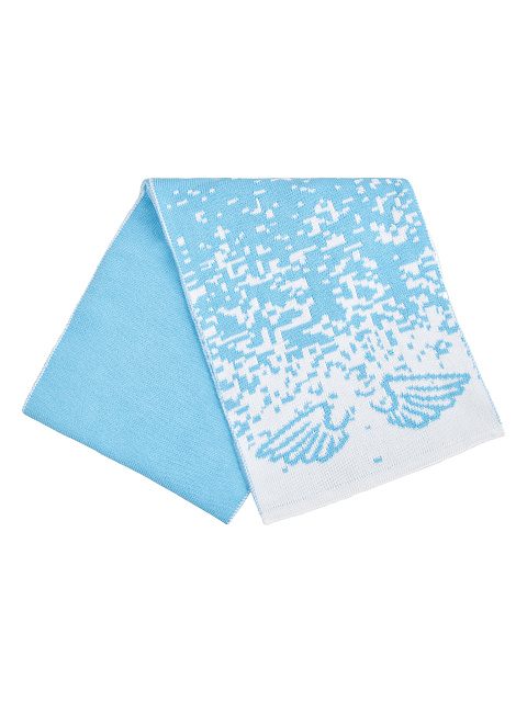 Голубой вязаный шарф "Snow Angel", 2