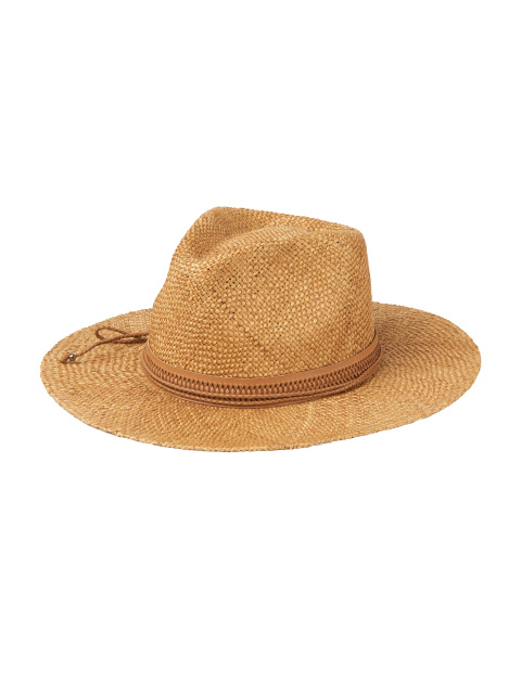 Соломенная шляпа с коричневой кожаной отделкой, 1
